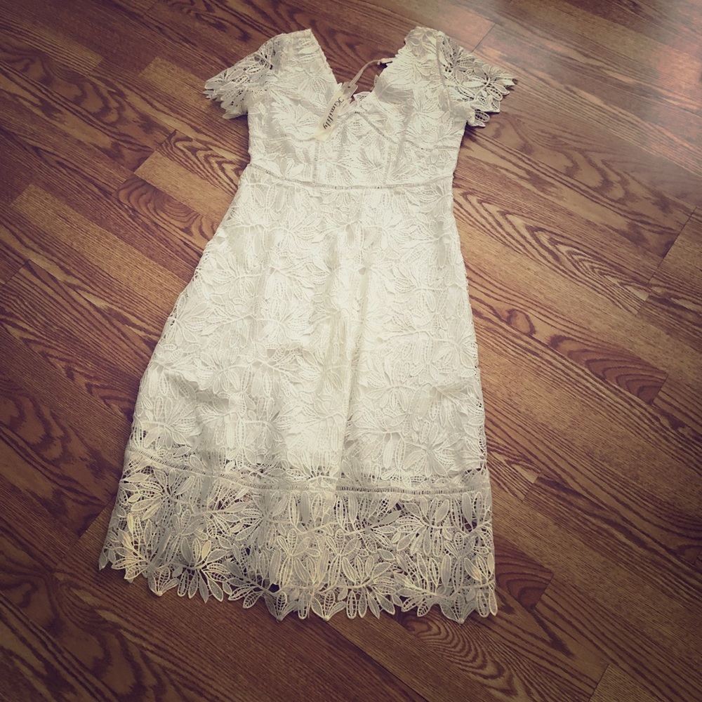 White lace dress